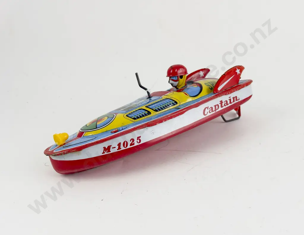 Made in Japan Tinplate M-125 Captain SPV Speed Boat Image 1++