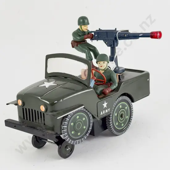 Modern Toys Japan Tinplate Desert Patrol Army Jeep