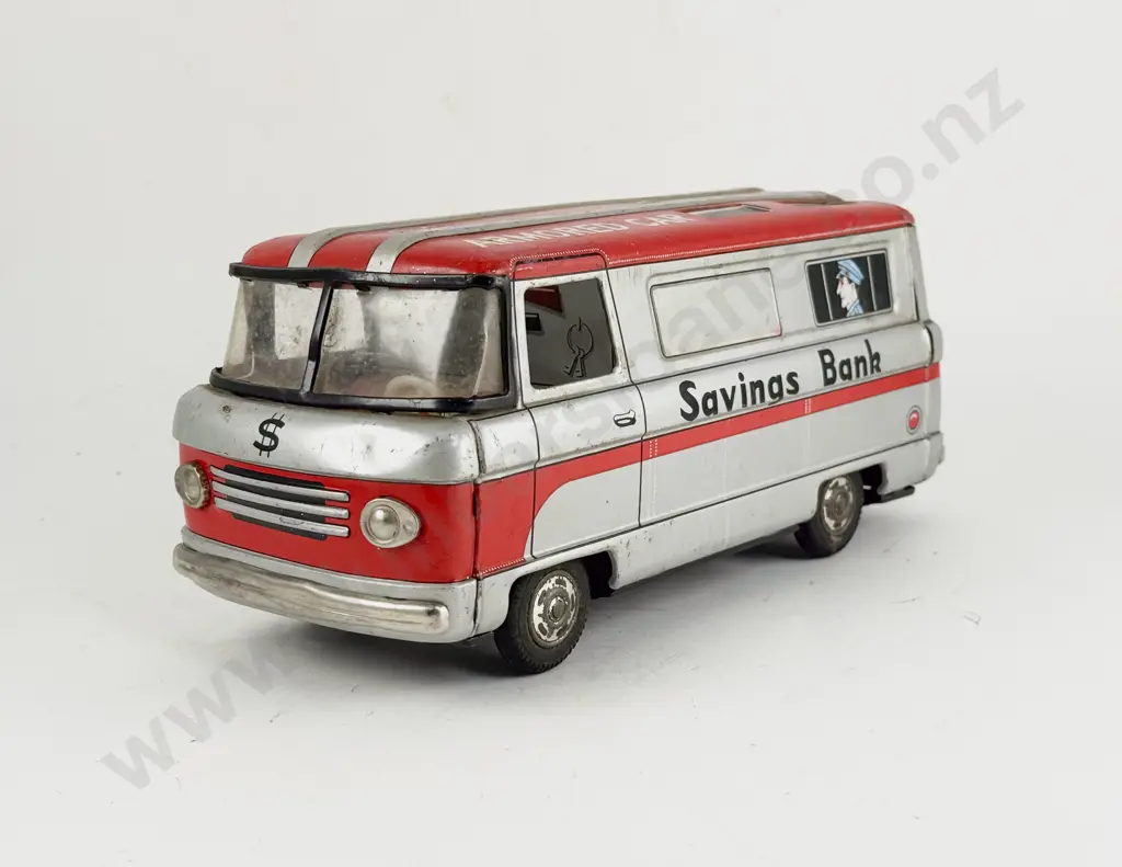 1960s Cragstan Tinplate Armored Car Savings Bank Image 1++