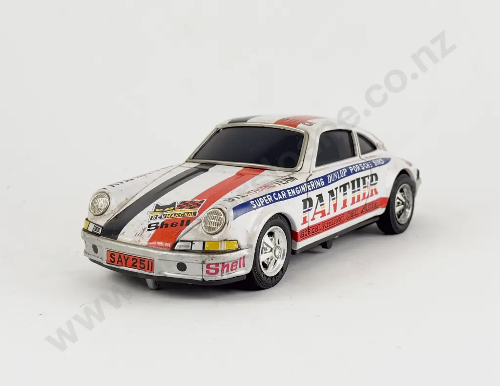 Taiyo Made in Japan Tinplate Say 2511 Porsche Panther Racing Car Image 1++