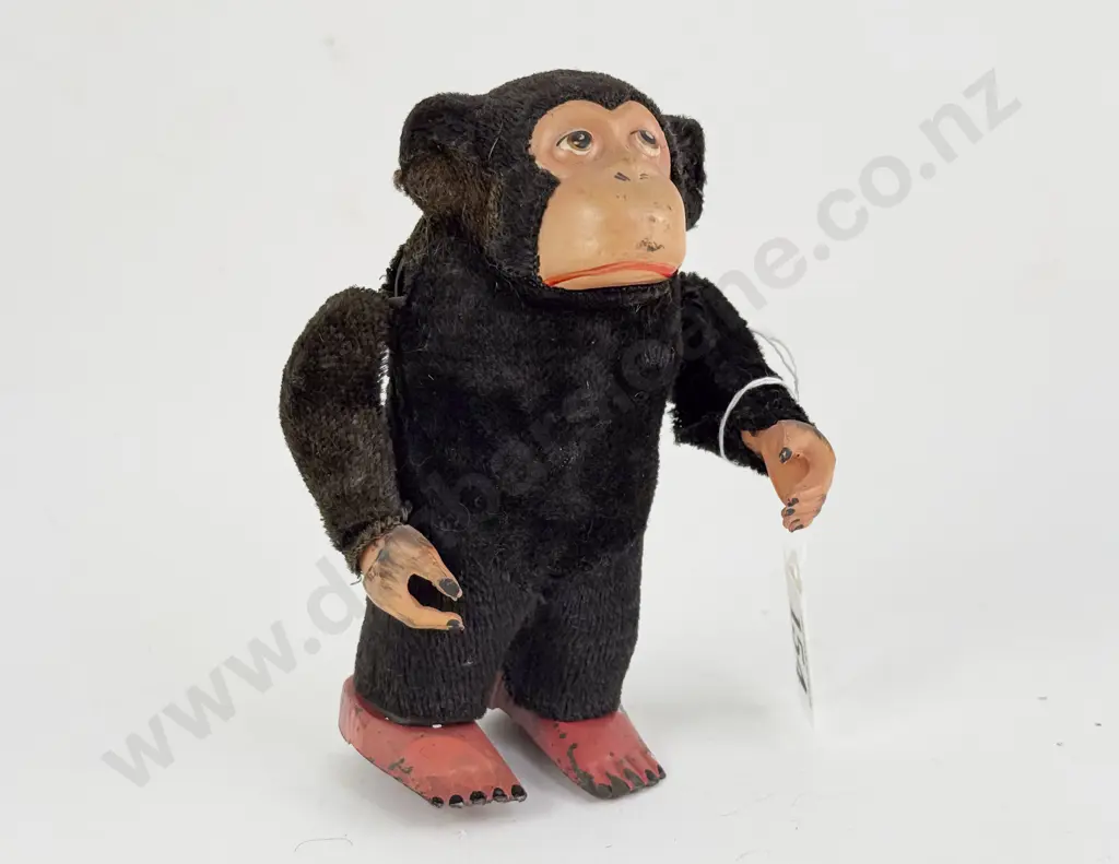 Early Un-marked (Japan) Tinplate and Flock Monkey Image 1++