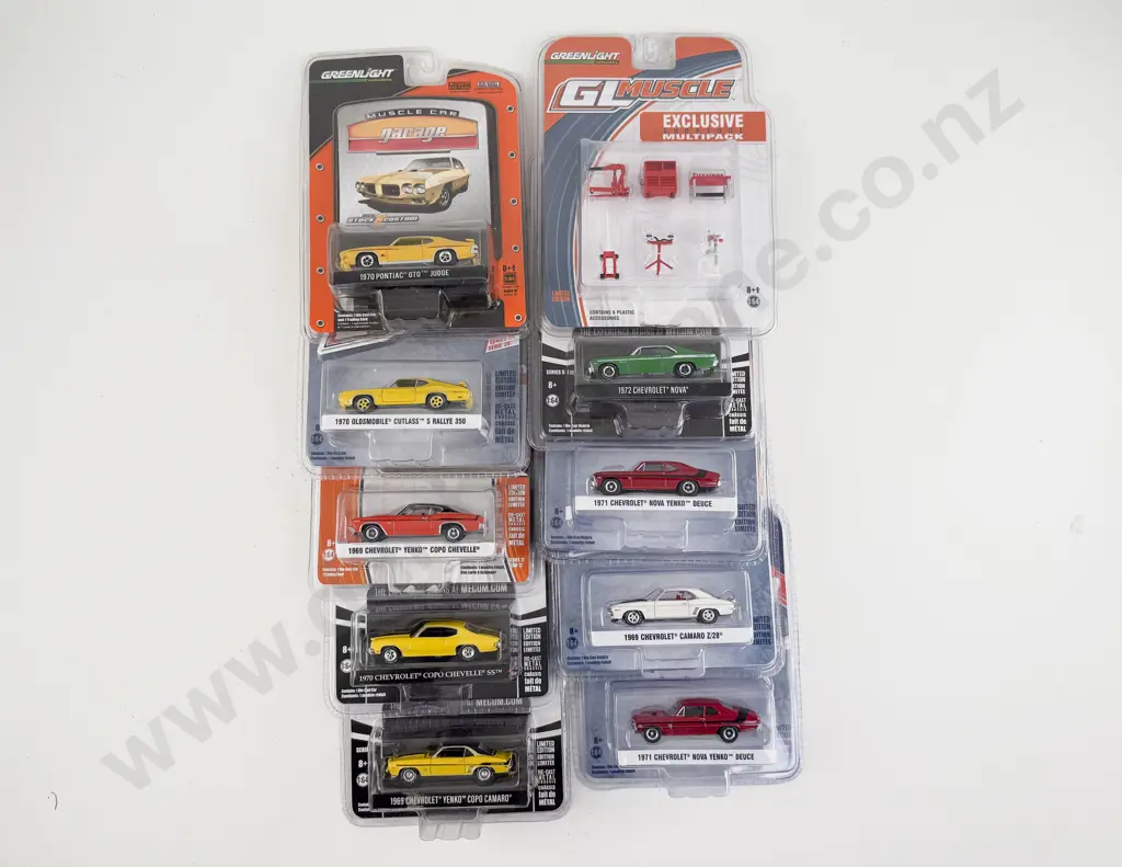 Greenlight Collectibles 10 Bubble Packed GL Muscle and Various Models Image 1++