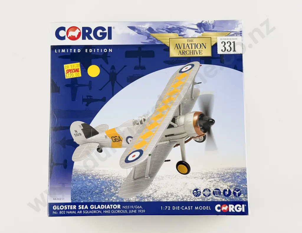 Boxed Corgi Aviation Archive AA36211 Gloster Sea Gladiator Image 1++