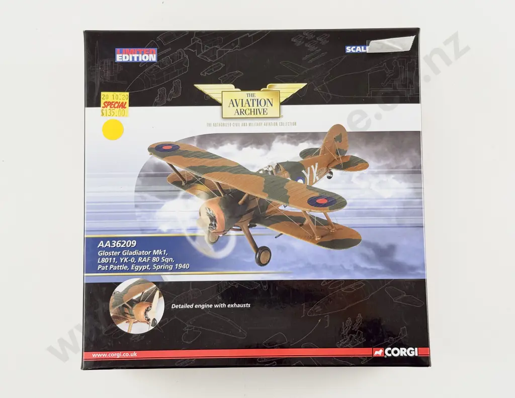 Boxed Corgi Aviation Archive AA36209 Gloster Gladiator Mk1 Image 1++