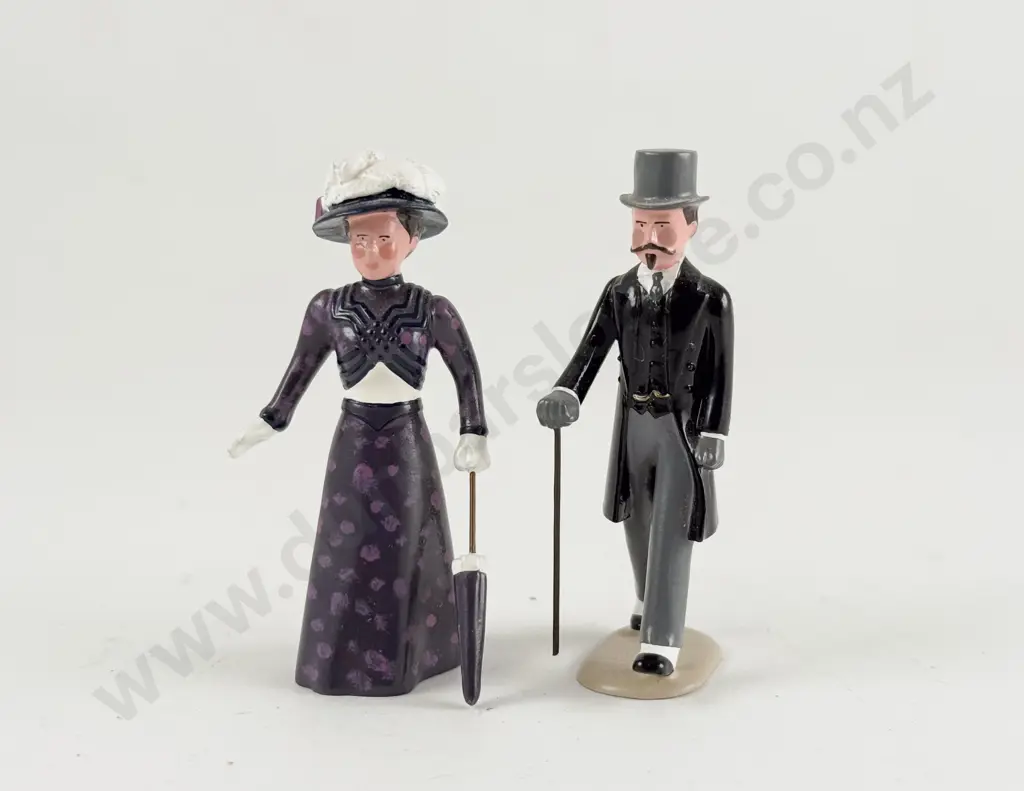 Regal Enterprises No3 Lady with Closed Parasol (Large Hat) and No4 Gentleman in Dark Frock Coat Image 1++