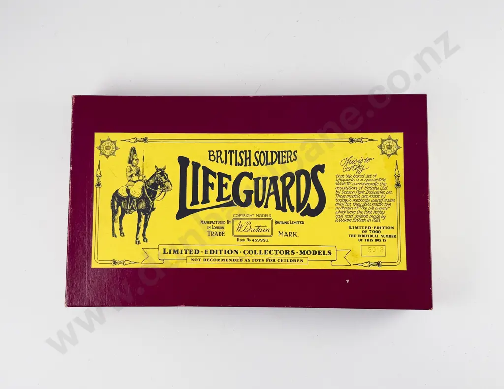 Boxed Britains No5184 Six Mounted Lifeguards Special 1984 Ltd Ed 5018/7000 Image 1++