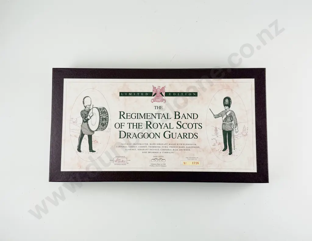 Boxed Britains No102 The Regimental Band of the Royal Scots Dragoon Guards Ltd Ed 1716/2000 Image 1++