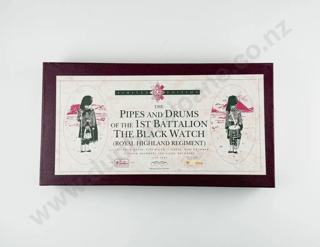 Boxed Britains No5196 The Pipes & Drums 1st Battalion The Black Watch Ltd Ed 1894/2500 Image 1++