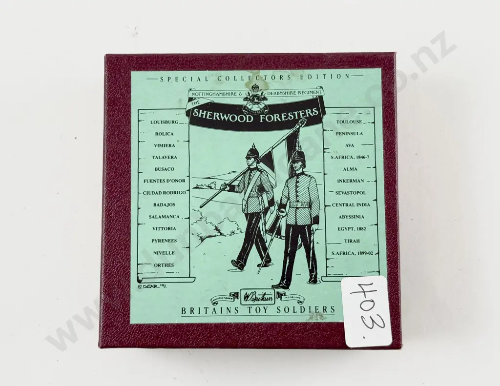 Boxed Britains Sherwood Foresters Regimental Band 1996 Collectors Club Edition 908 /1000 and 8818 Image 1++