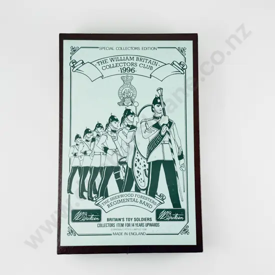 Boxed Britains Sherwood Foresters Regimental Band 1996 Collectors Club Edition 908 /1000 and 8818