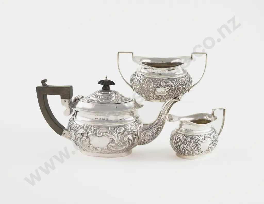 Edw VII S/S 3 Piece Batchelor's Teaset Image 1++