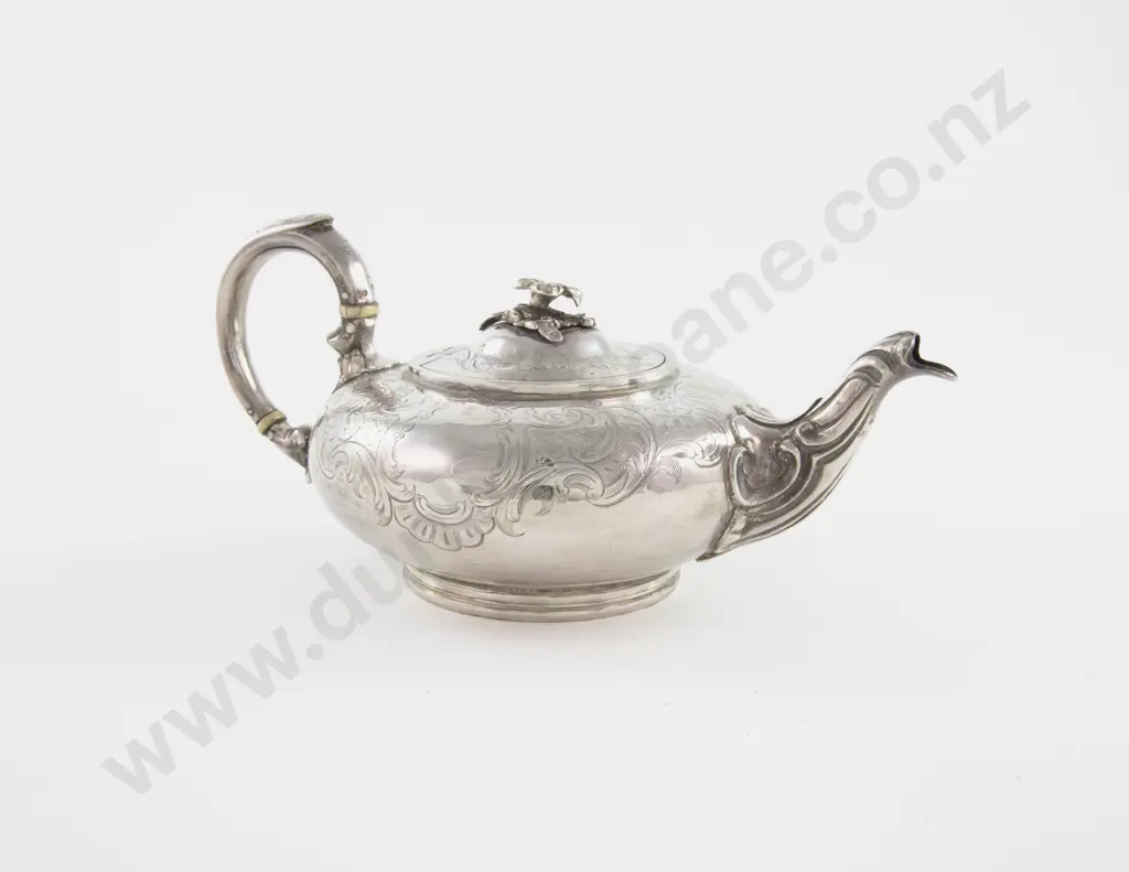 Vict S/S Teapot By Daniel & Charles Houle Image 1++