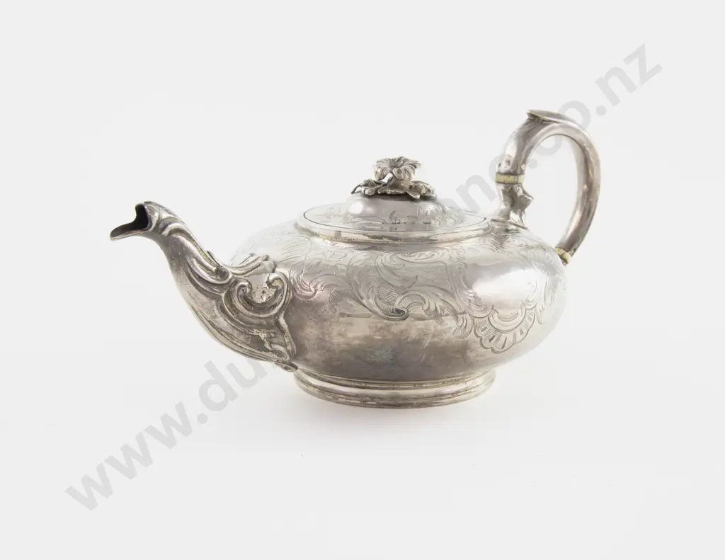 Vict S/S Teapot By Daniel & Charles Houle Image 1++