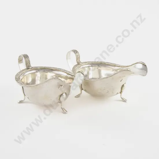 Pair Geo VI S/S Gravy Boats