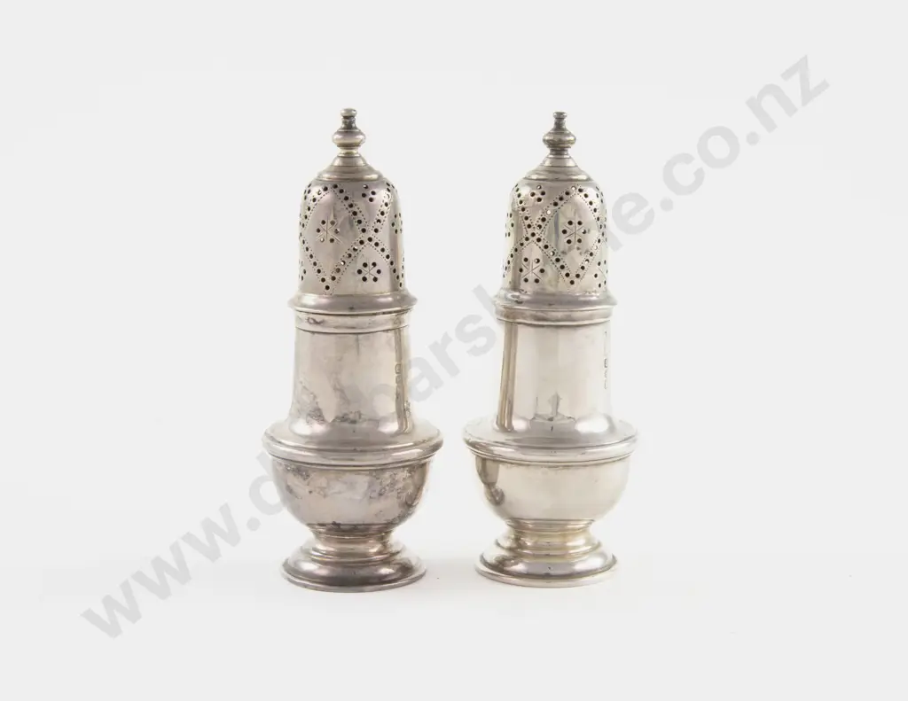 Pair Of Late Vict S/S Pepperettes Image 1++