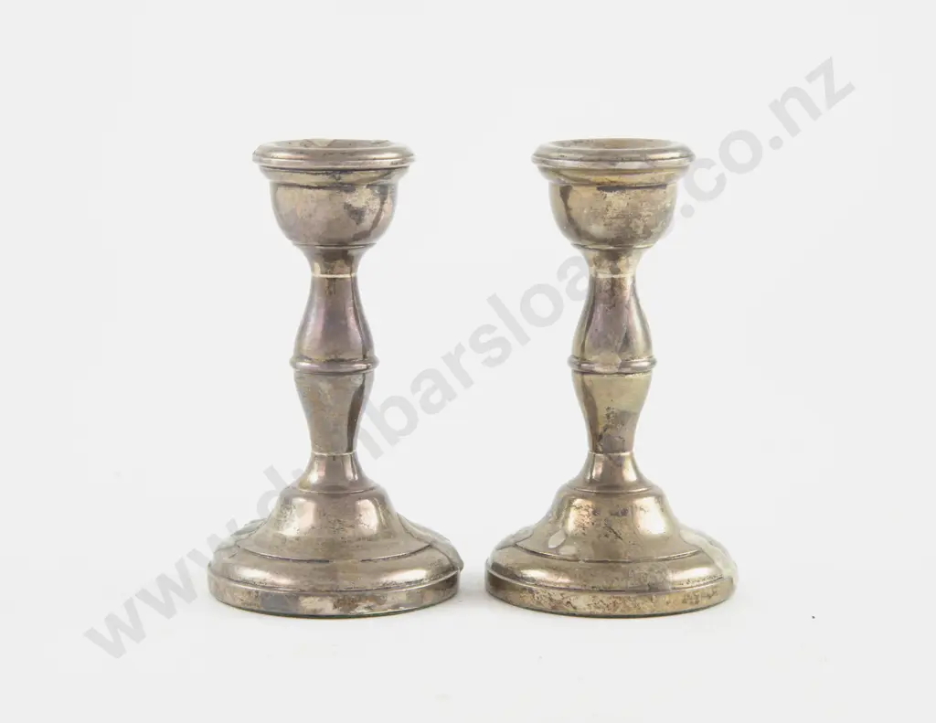 Pair Of Small S/S Candlesticks Image 1++