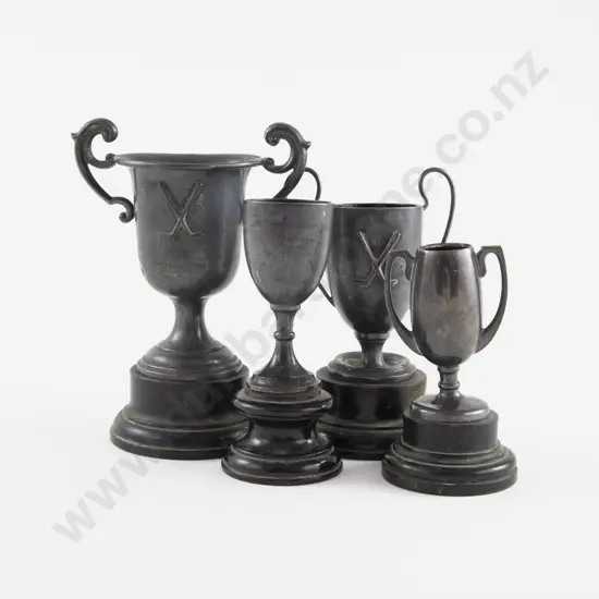 4 Small Vintage S/S Prize Cups