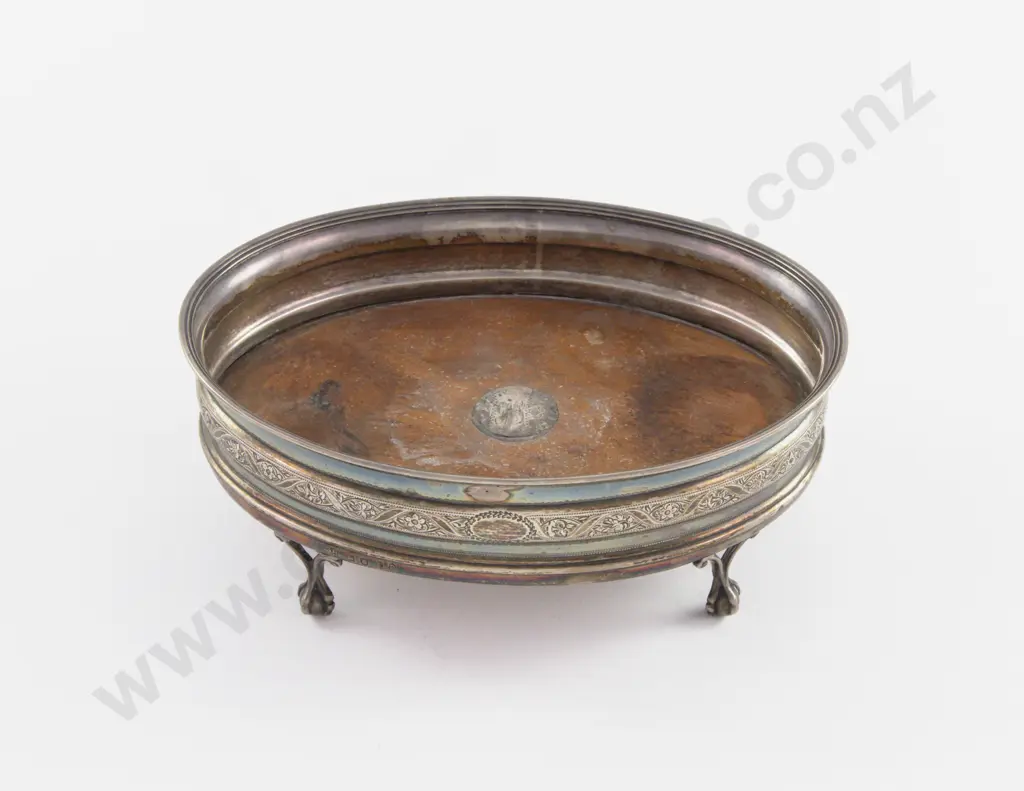 Geo III S/S Oval Bottle Cruet Stand Image 1++