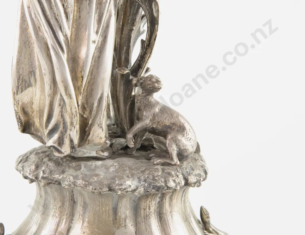 A Fine Quality Vict S/S Figural Candlestick By The Barnard Family Image 1++