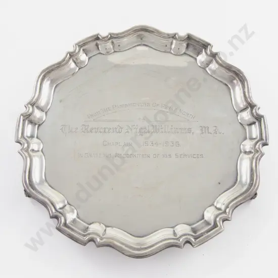 Cased Geo V S/S Salver