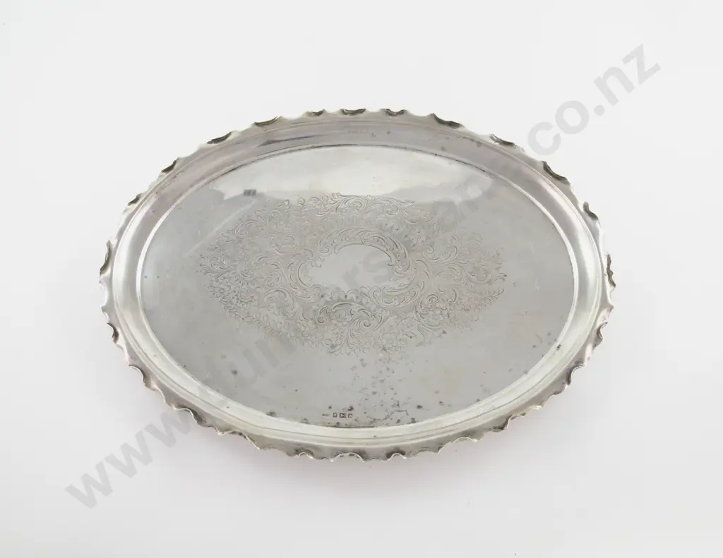 Late Vict S/S Oval Drinks Tray Image 1++