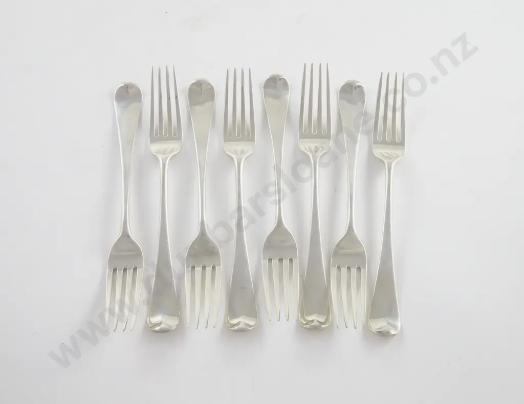 Set Of 8 Geo III S/S Dessert Forks Image 1++