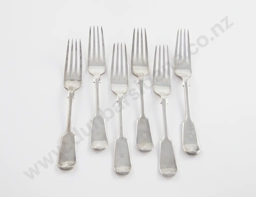 Set Of 6 Edw VII S/S Table Forks Image 1++