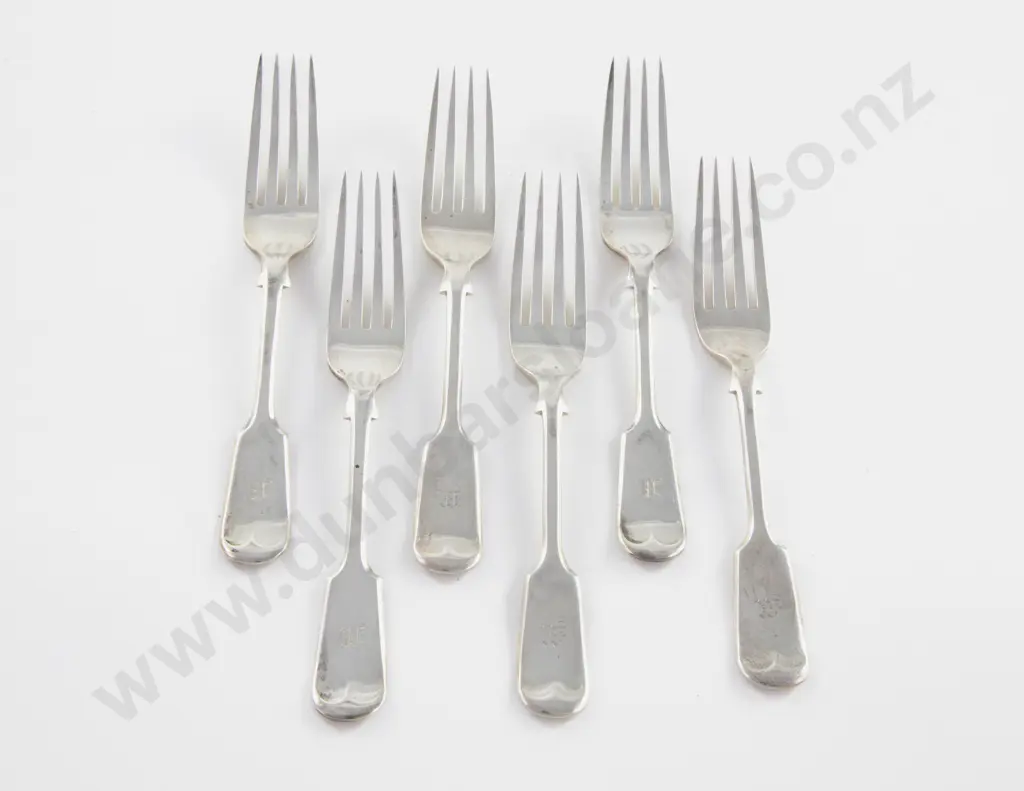 Set Of 6 Edw VII S/S Dessert Forks Image 1++