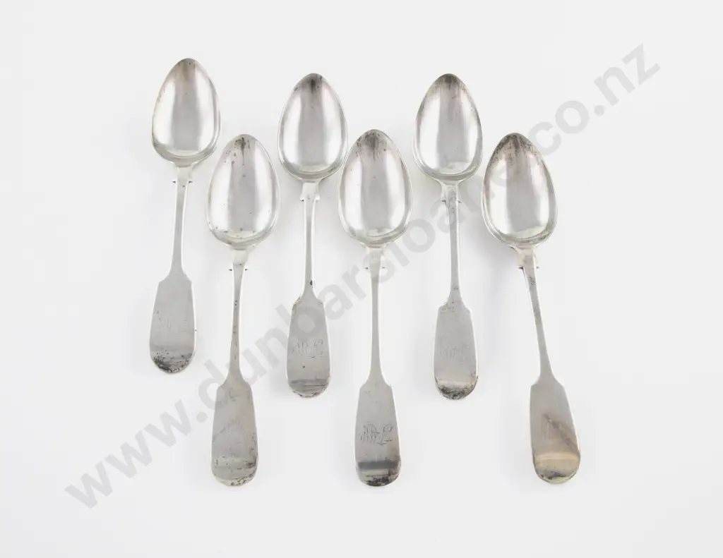 Set Of 6 Early Vict S/S Dessert Spoons Image 1++