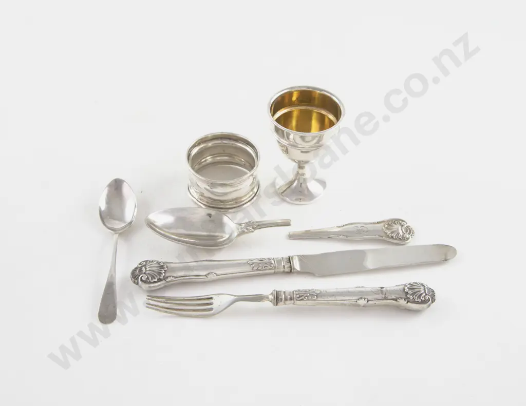 Wm IV Red Morocco Cased 3 Piece Christening Set Image 1++