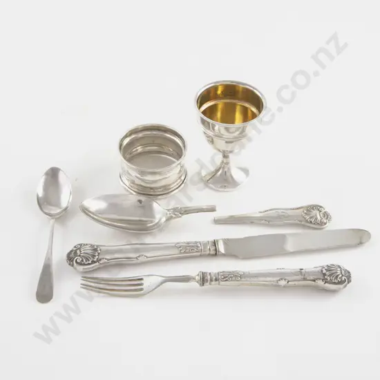 Wm IV Red Morocco Cased 3 Piece Christening Set