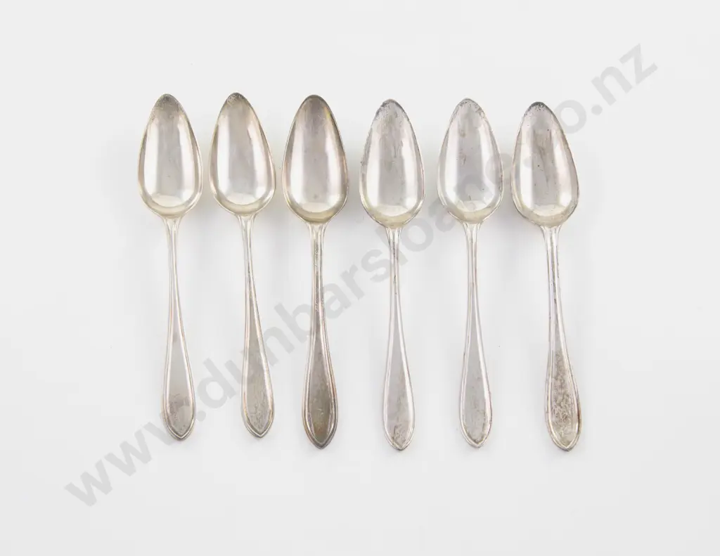 Cased Set Of 6 Geo V S/S Grapefruit Spoons Image 1++
