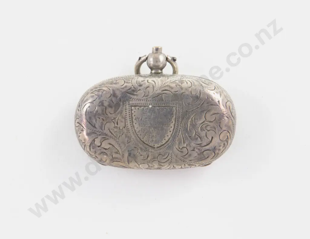 Victorian S/S Double Oblong Engraved Sovereign Case Image 1++