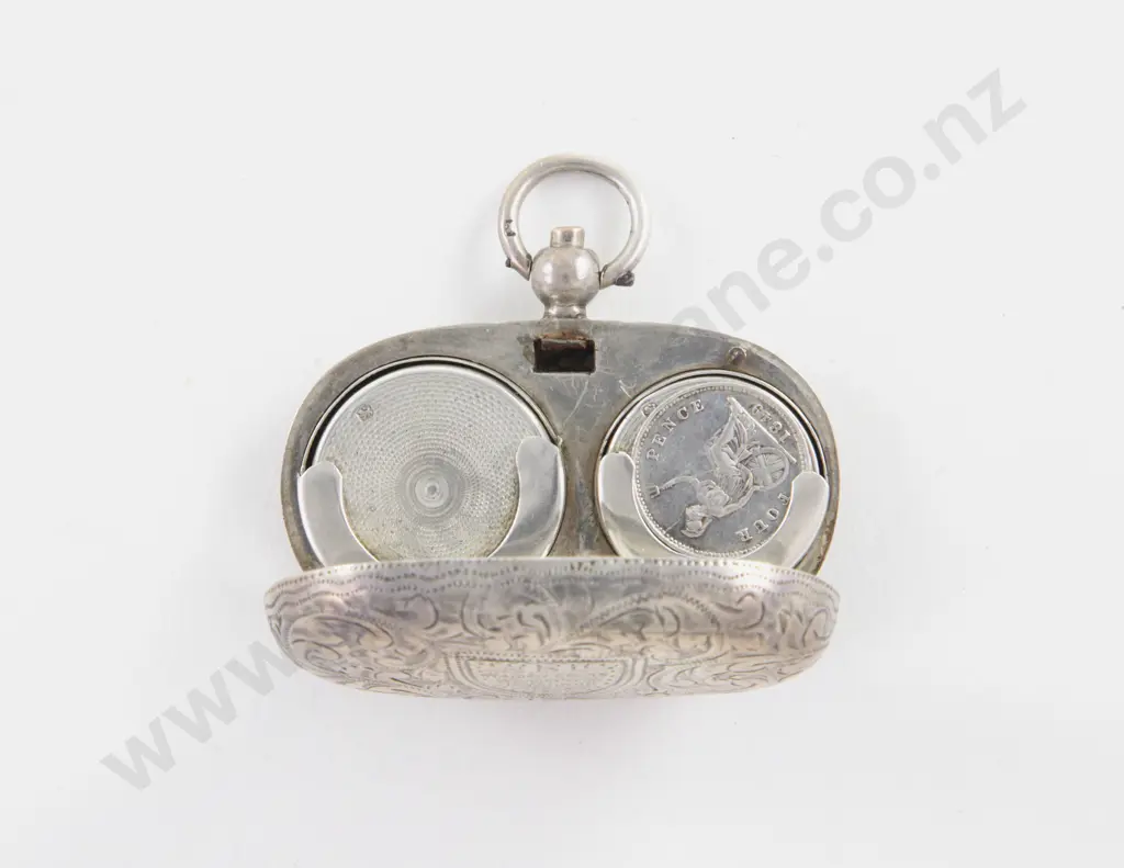 Victorian S/S Double Oblong Engraved Sovereign Case Image 1++