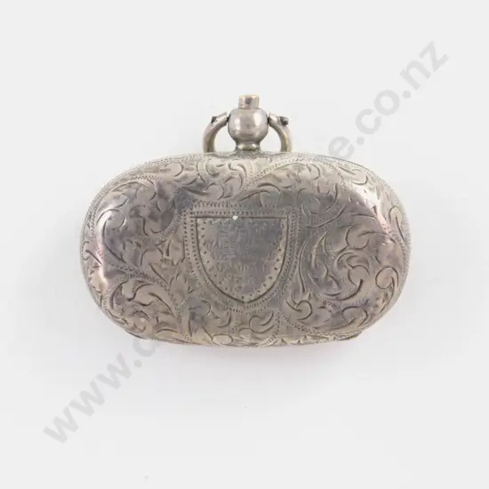 Victorian S/S Double Oblong Engraved Sovereign Case