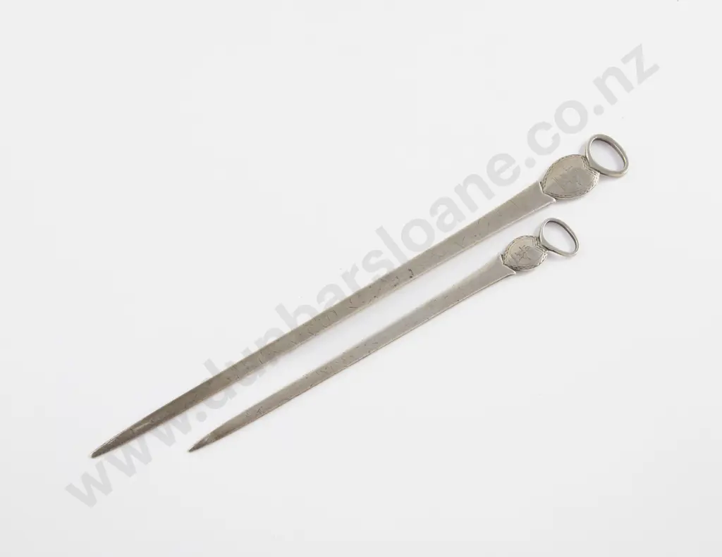 A Pair Of Geo III S/S Meat Skewers Image 1++