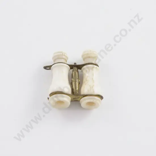 Late Vict Miniature Bone & Brass Mounted "Stanhope" Binoculars