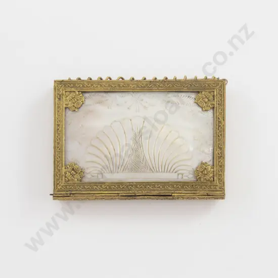 An Attractive C19th Gilt Metal & MOP Bound Miniature Book