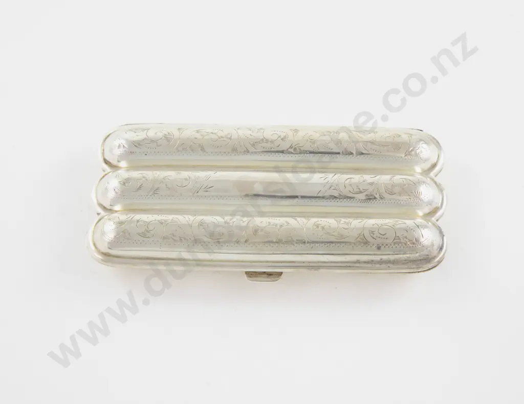 Geo V S/S 4 Division Cigar Case Image 1++