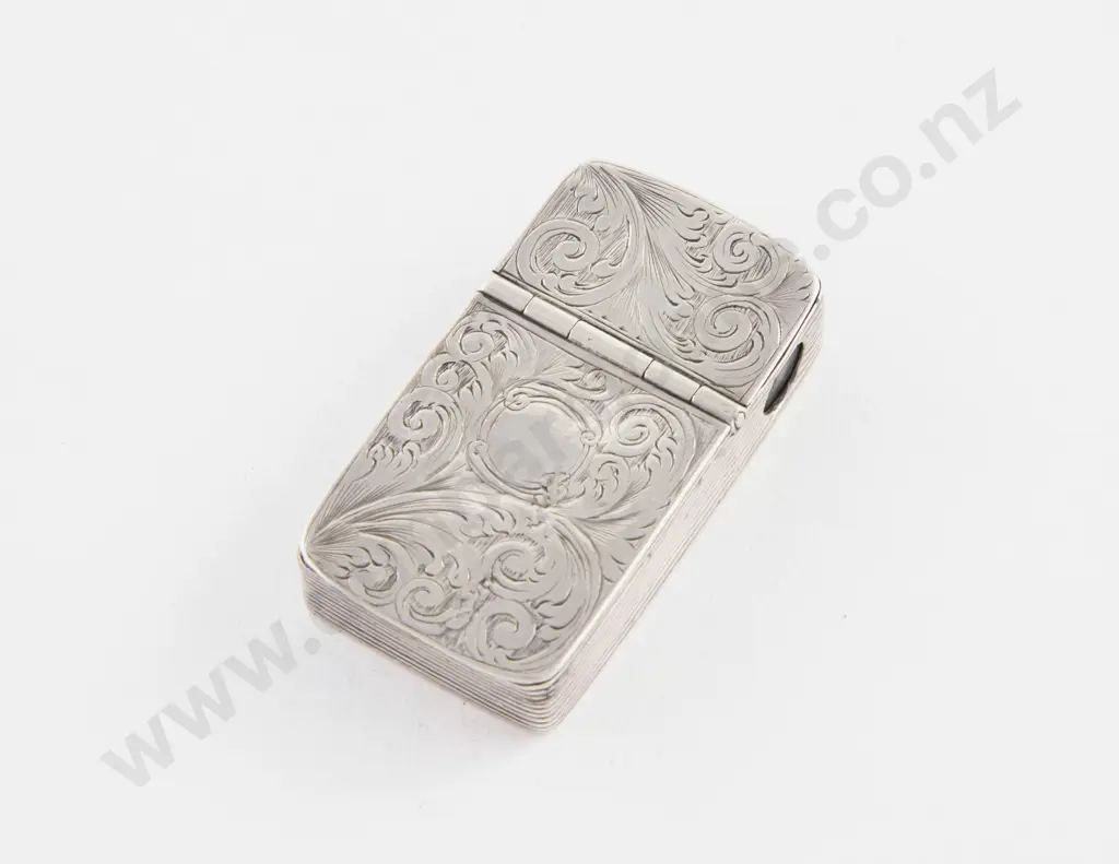 Vict Double Ended S/S Snuff Box/Vinaigrette Image 1++