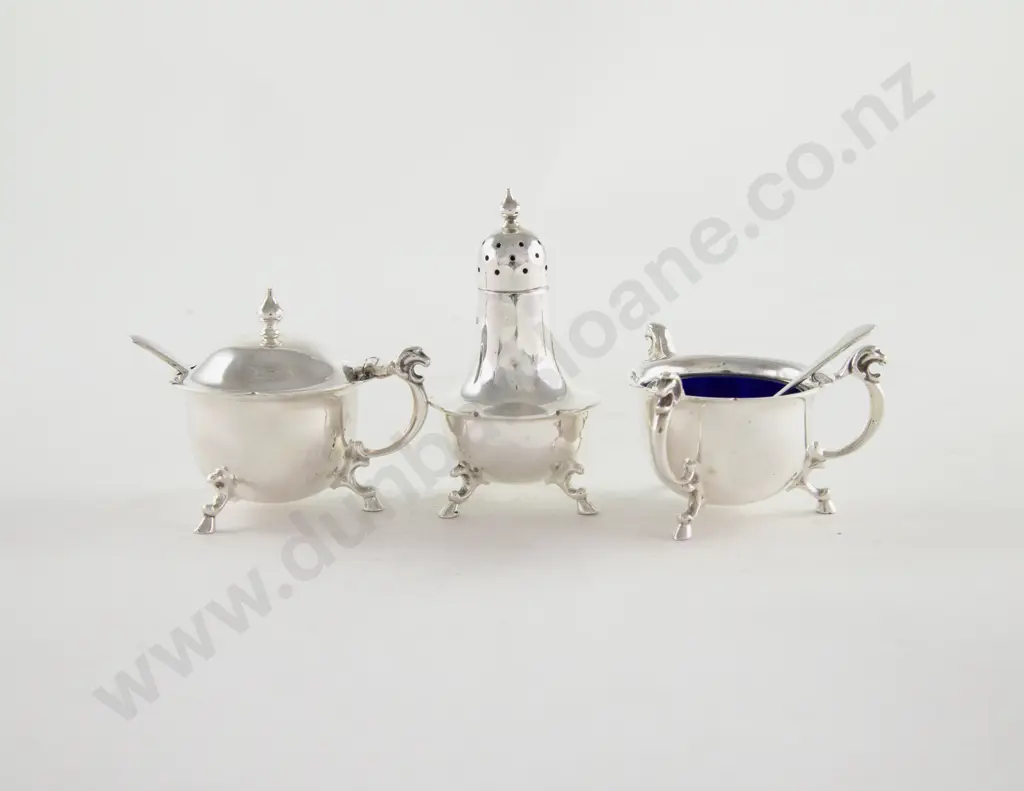 Geo VI S/S 5 Piece Cruet Set Image 1++