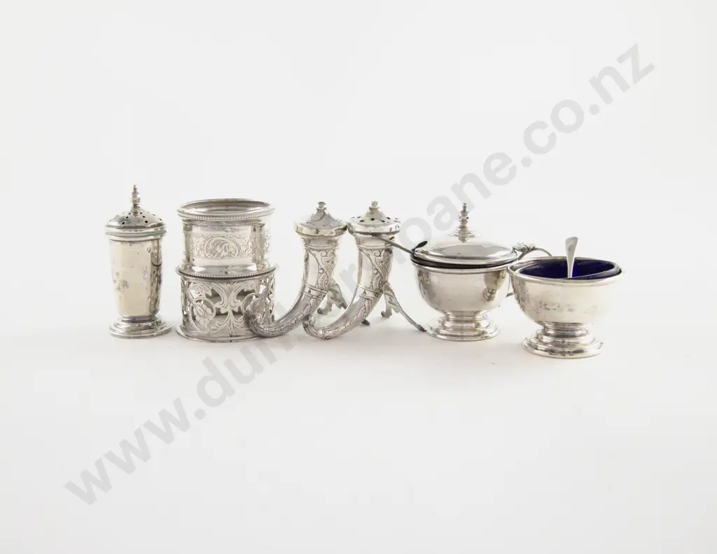 Norwegian S/S Cornucopia Salt & Pepper Pots Image 1++