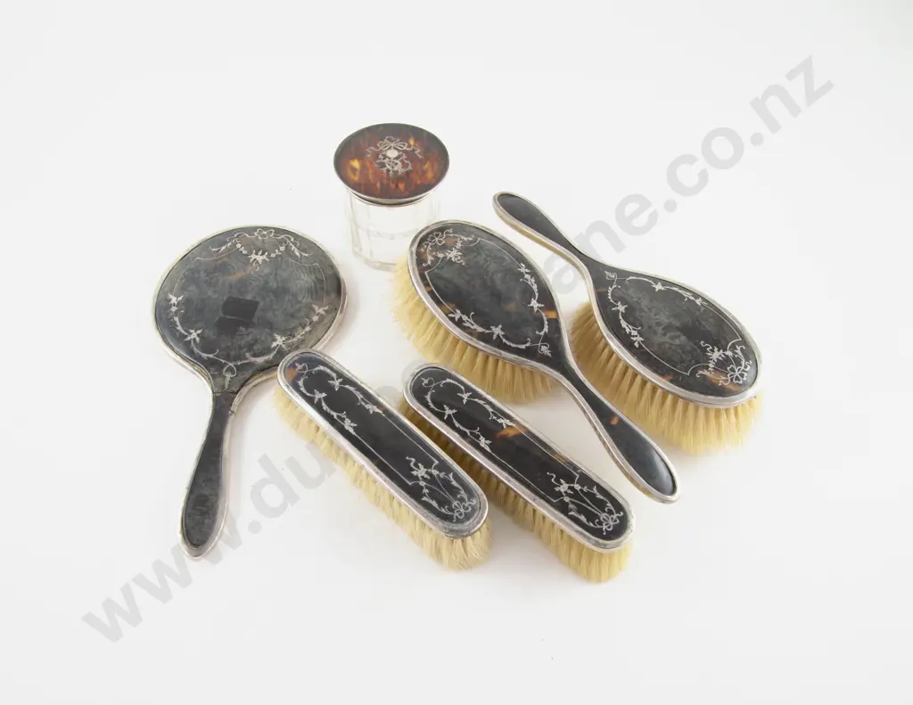 Composed S/S & Tortoiseshell 6 Piece Dressing Table Set Image 1++