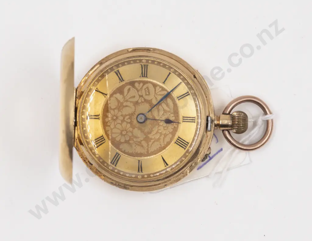 18ct Hunter Cased Lever Wind Pocket Watch Image 1++