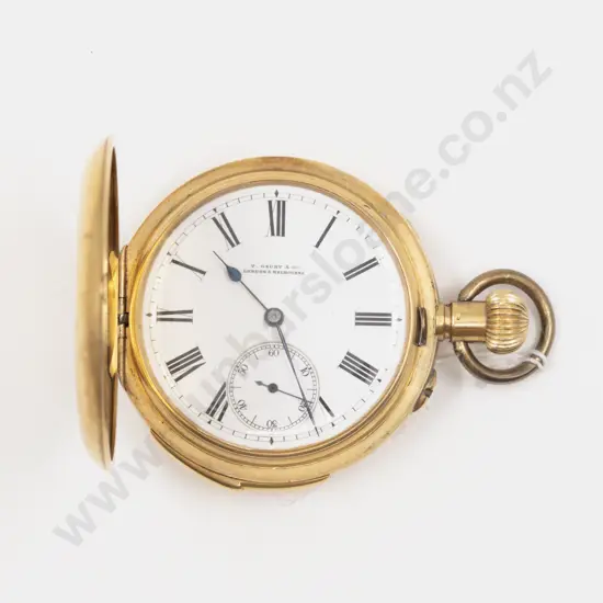 18ct Hunter Cased Lever Wind Pocket Watch