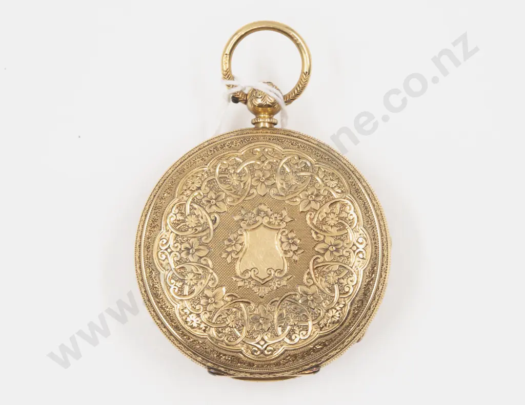 18ct Open Face Lever Wind Pocket Watch Image 1++