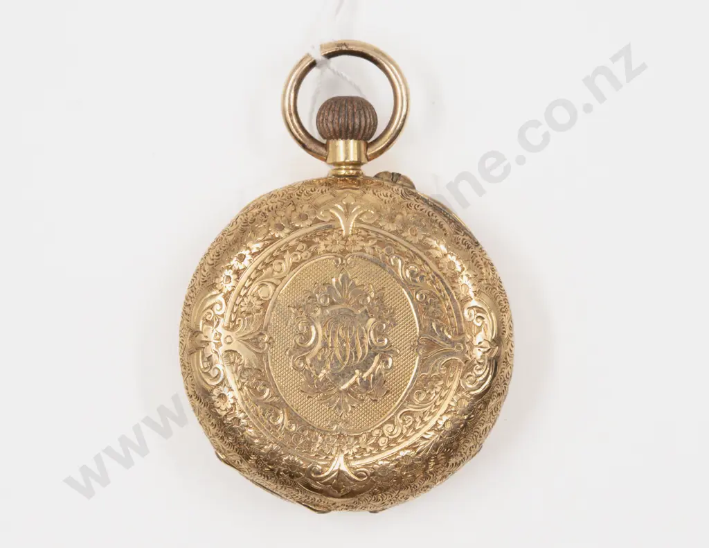 18ct Open Face Lever Wind Pocket Watch Image 1++