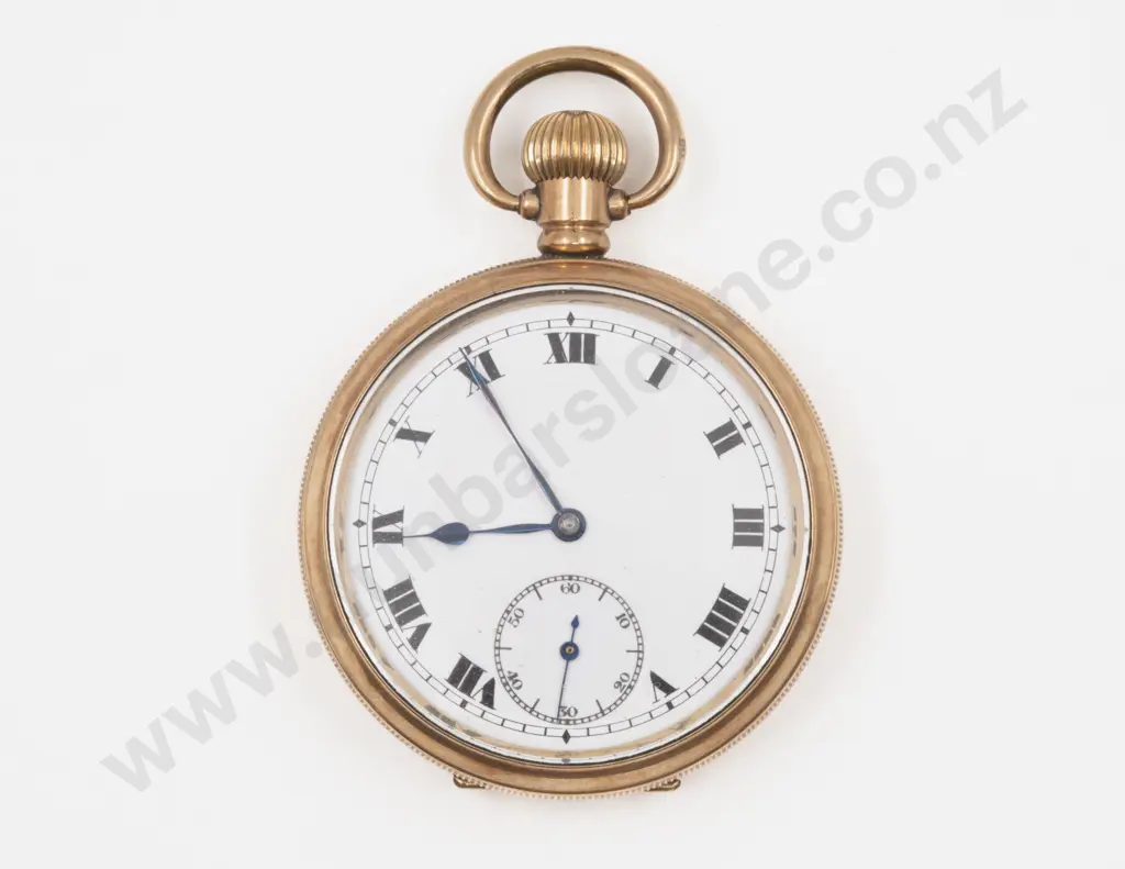 Dennison Case Gold Plated Open Faced Lever Wind Pocket Watch Image 1++