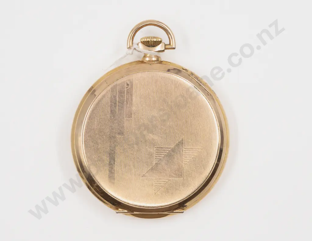 Gold Plated Open Face Lever Wind Pocket Watch Image 1++