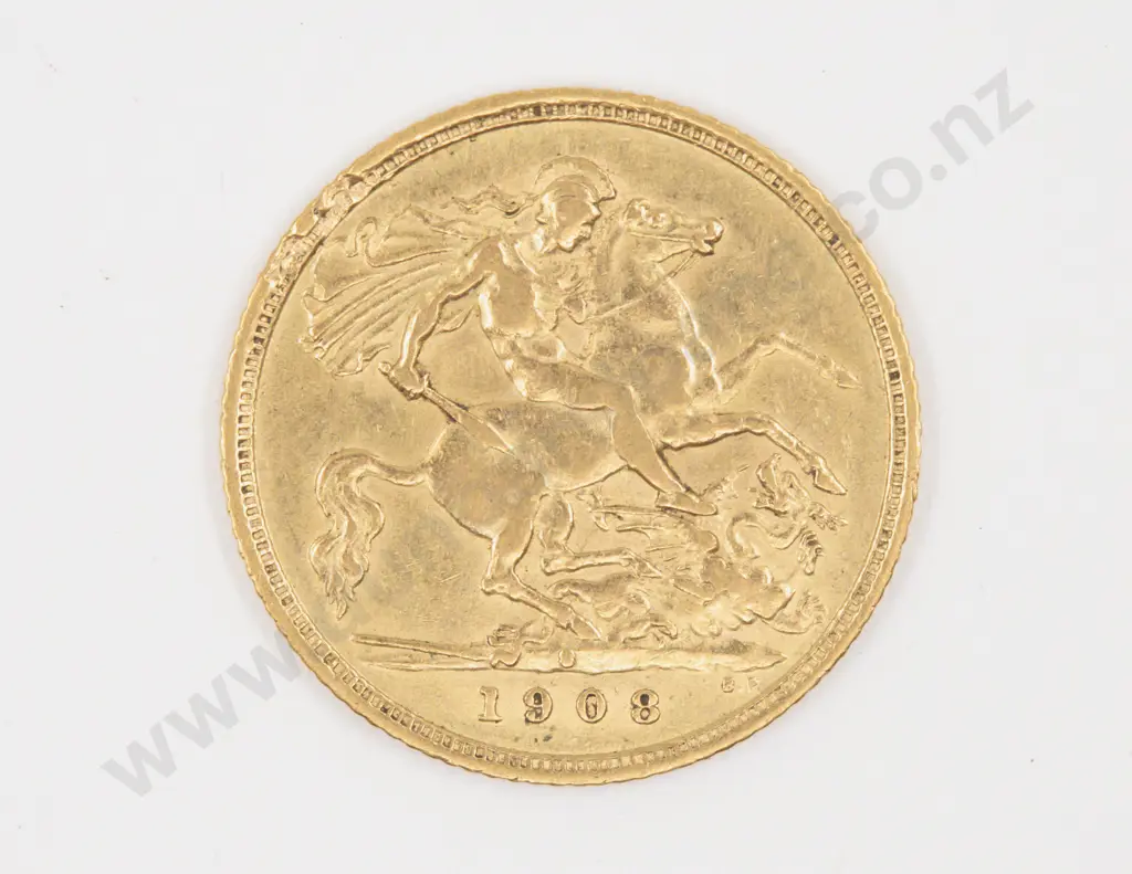 1908 Half Gold Sovereign Image 1++